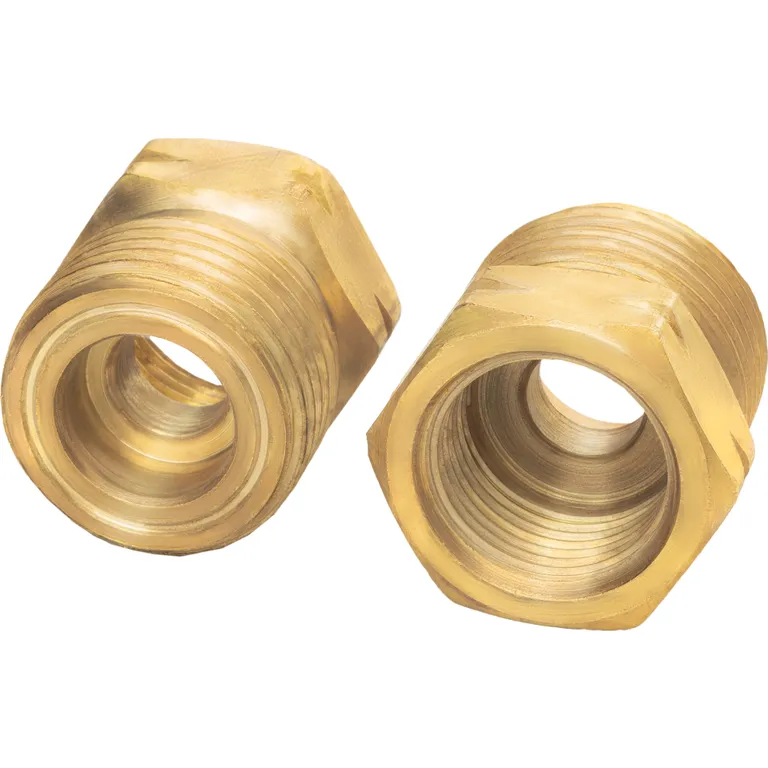 Перехідник до польського баллона S22, G-3/8-L внутрішня ліва різьба, Сп 21,8-L зовнішня ліва різьба, матеріал латунь