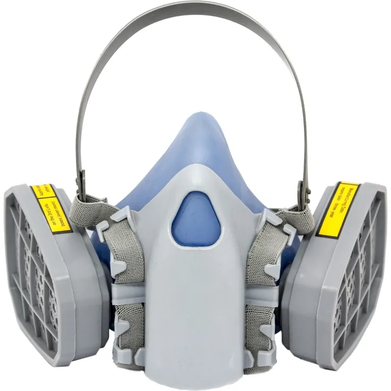 Напівмаска респіратор Хімік-2 (байонетне кріплення під фільтр) з двома фільтрами А1 (аналог 3М 7500)
