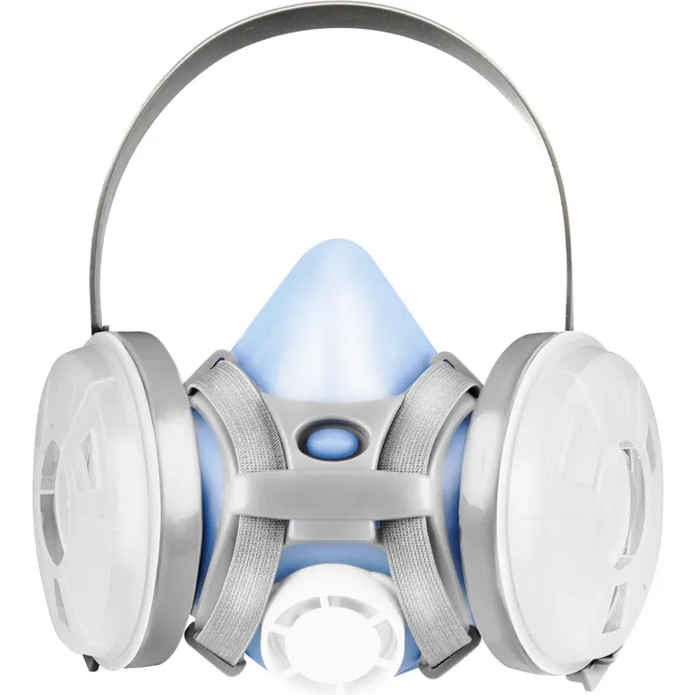 Напівмаска респіратор з 2-ма аерозольними круглими фільтрами Р2 (N95) кріплення фільтра різьбове Антоніо Маск